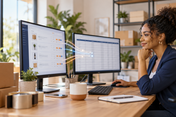 Entrepreneuse suivant automatiquement ses commandes WooCommerce dans Google Sheets